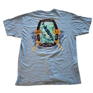 Salt Life T-Shirt Adam Ale Shut Up And Reel Fishing Baby Blue Mens‎ XL NEW NWT